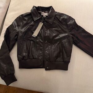 Hudson Jeans Dark Brown Bomber Jacket